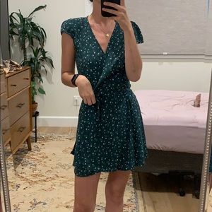 BRANDY MELVILLE FLORAL WRAP DRESS